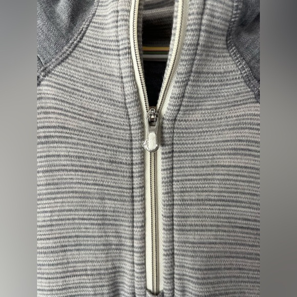 Smartwool Grey Stripe ¼ Zip 100% Merino Wool Women's Long Sleeve Top Size Medium - Picture 4 of 9